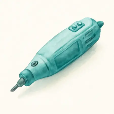 Water color illustrative image of a generic 1.6 Amp Variable-Speed Rotary Tool Kit, 21-Piece