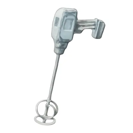 Water color illustrative image of a generic 20V Brushless Cordless, 1/2 in. Mud Mixer - Tool Only