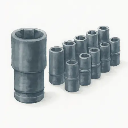 Water color illustrative image of a generic 1/2 in. Drive SAE Professional Impact Socket Set, 13-Piece