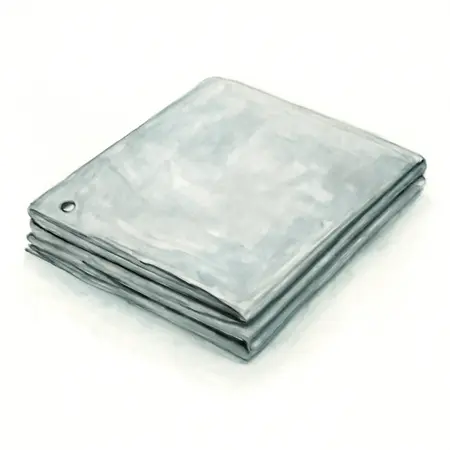 Water color illustrative image of a generic HFT 5 ft. 6 in. x 7 ft. 6 in. Silver/Heavy Duty Reflective All-Purpose/Weather-Resistant Tarp