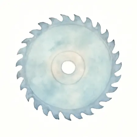 Water color illustrative image of a generic 5 in., 32T Double Cut Circular Saw Blade, 2 Pack