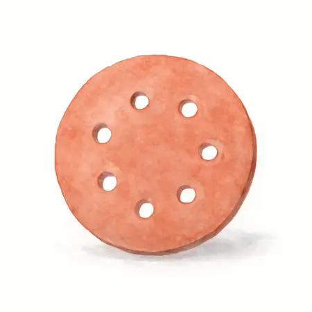Water color illustrative image of a generic 5 in. 80 Grit Hook and Loop Universal Pattern Sanding Discs, 5 Pk.