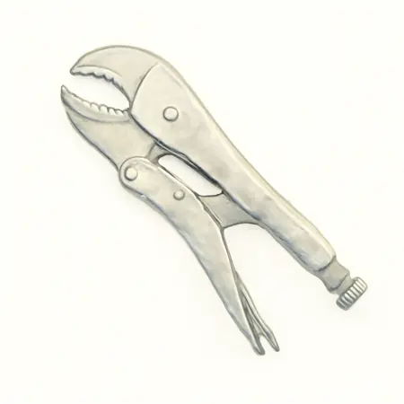 Water color illustrative image of a generic 5 in. Curved Jaw Locking Pliers