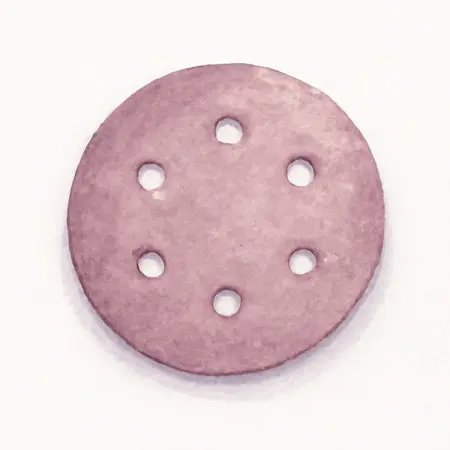 Water color illustrative image of a generic 5 in., 180 Grit Hook and Loop Universal Pattern Sanding Disc with Ceramic Alumina Grain, 5 Pack