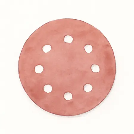 Water color illustrative image of a generic 5 in., 180 Grit Hook and Loop Universal Pattern Sanding Discs, 15-Pack