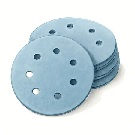 Water color illustrative image of a generic 5 in., 180 Grit PSA Sanding Discs with Zirconia Alumina Grain, 5-Pack