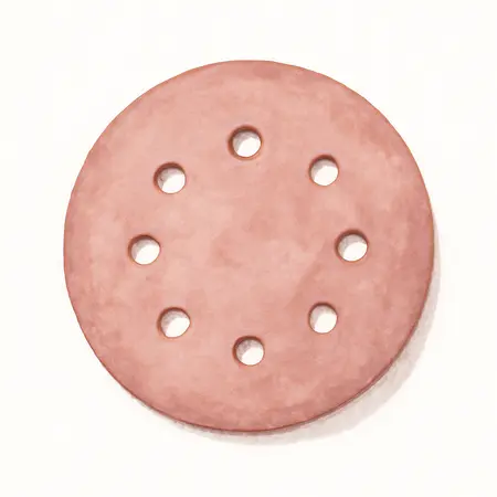 Water color illustrative image of a generic 5 in., 320 Grit Hook and Loop Universal Pattern Sanding Discs, 15-Pack