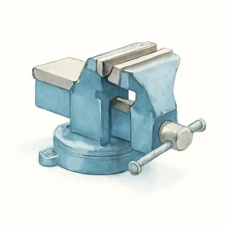 Water color illustrative image of a generic 5 in. Multi-Purpose Vise with Anvil