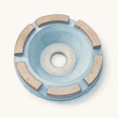 Water color illustrative image of a generic 5 in. Polycrystalline Diamond Cup Wheel