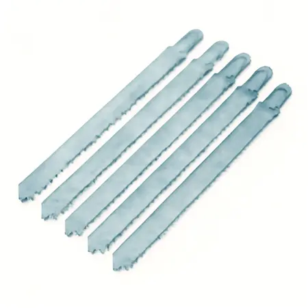 Water color illustrative image of a generic 5 in. Scroll Saw Blades, 6 Piece