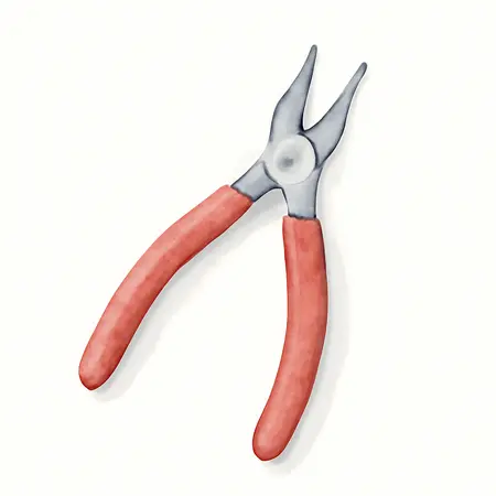 Water color illustrative image of a generic 5 in. Snap Ring Pliers, 4 Pc.
