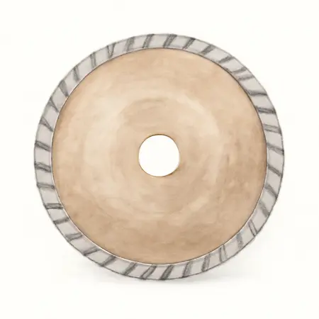 Water color illustrative image of a generic 5 in. Turbo Rim Wet or Dry Cut Diamond Saw Blade