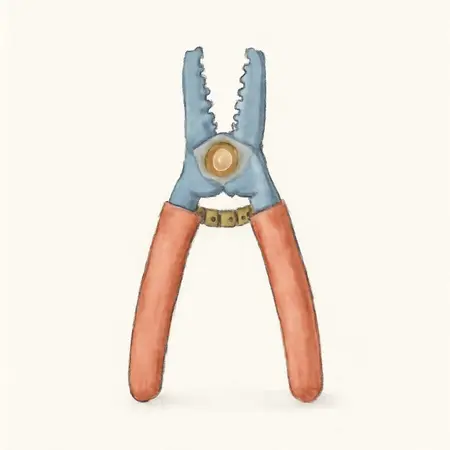 Water color illustrative image of a generic 5 in. V-Notch Wire Stripper