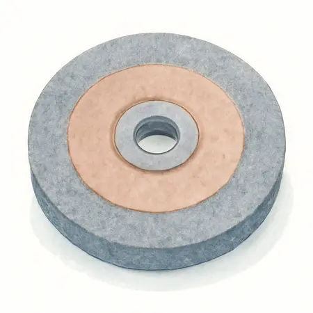 Water color illustrative image of a generic 5 in. x 1/8 in. x 7/8 in. Type 27 Cut and Grind Wheel