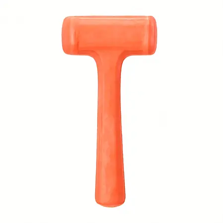 Water color illustrative image of a generic 5 lb. Neon Orange Dead Blow Hammer