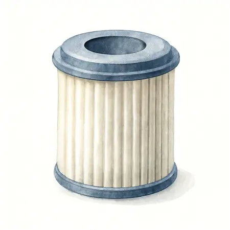 Water color illustrative image of a generic 6, 9, & 14 Gallon Vacuum Replacement Filter