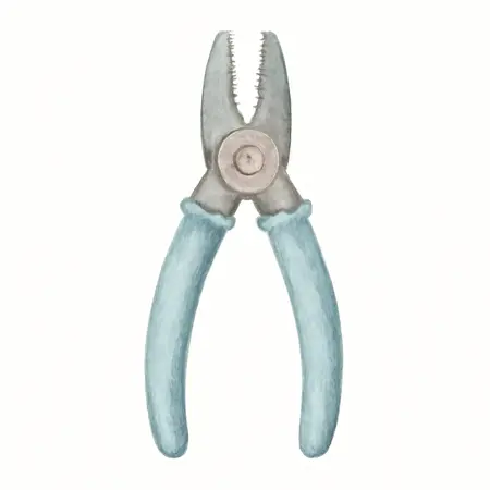 Water color illustrative image of a generic 6-1/2 in. Wire Strippers with Pressure Adjustment