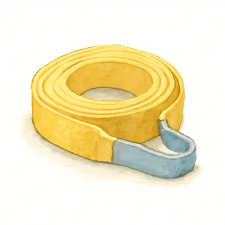 Water color illustrative image of a generic 6000 lb. Capacity 2 in. x 20 ft. Recovery Strap