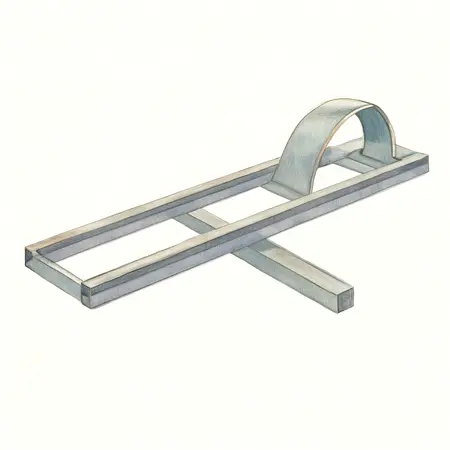 Water color illustrative image of a generic 600 lb. Capacity Motorcycle Carrier