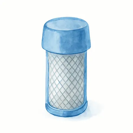 Water color illustrative image of a generic 60 Mesh Spray Gun Filter, Blue