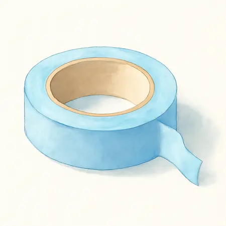 Water color illustrative image of a generic 60 yd. x 0.94 in. Painters Tape