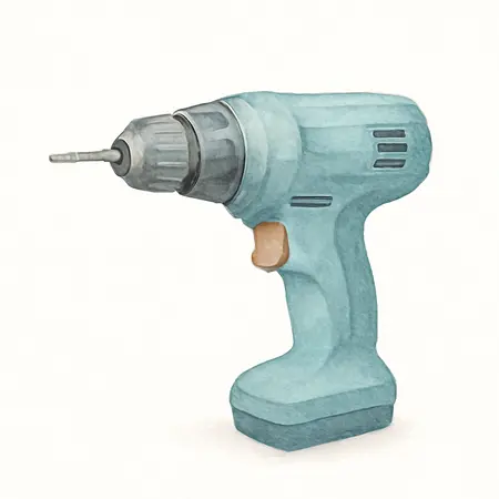 Water color illustrative image of a generic 6.3 Amp, 1/2 in. Variable-Speed Drill