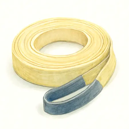 Water color illustrative image of a generic 6600 lb. Capacity 2 in. x 20 ft. Recovery Snatch Strap