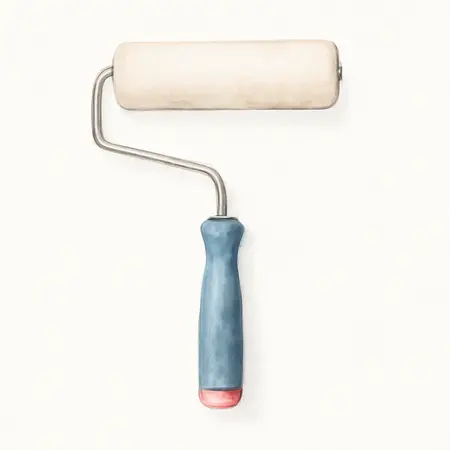 Water color illustrative image of a generic 6 In. Premium Paint Roller Frame - BEST Quality