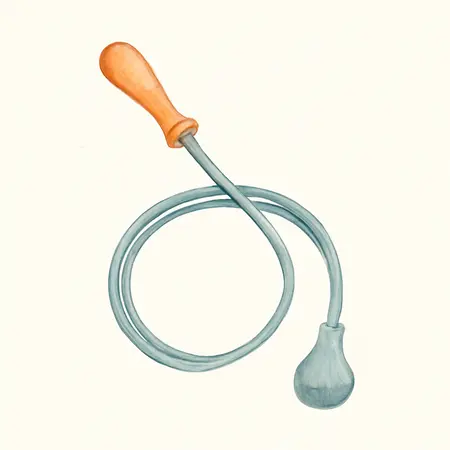 Water color illustrative image of a generic 6 ft. Toilet Auger with Bulb Head