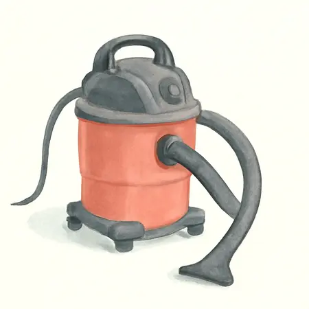 Water color illustrative image of a generic 6 Gallon, 4 Peak HP Wet/Dry Vacuum