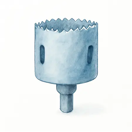 Water color illustrative image of a generic 6 in. Bi-Metal Hole Saw