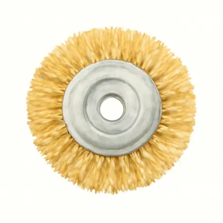 Water color illustrative image of a generic 6 in. Brass Coated Wire Wheel