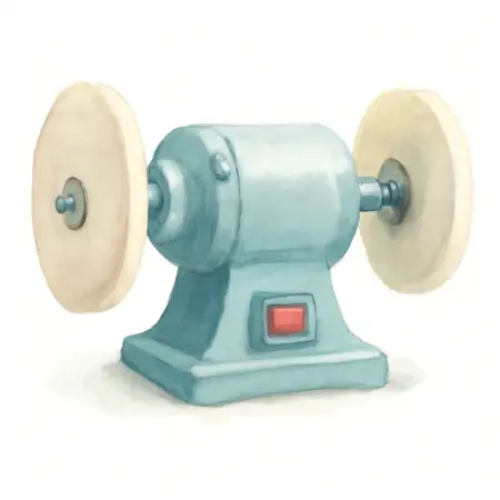 Water color illustrative image of a generic 6 in. Buffer