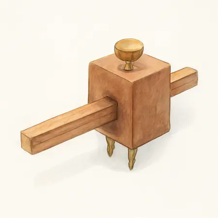 Water color illustrative image of a generic 6 in. Combination Mortise Gauge