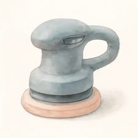Water color illustrative image of a generic 6 in. Compact Palm Polisher