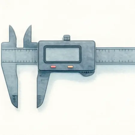 Water color illustrative image of a generic 6 in. Composite Digital Caliper