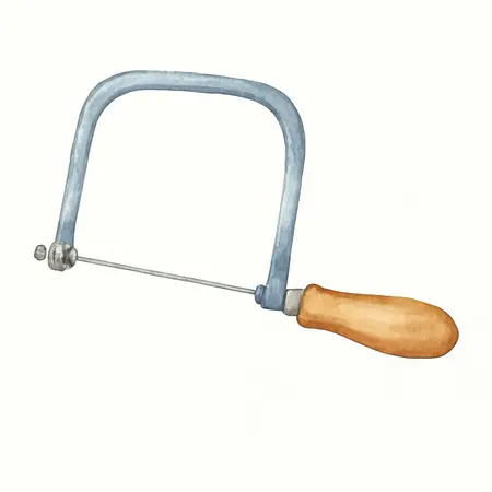 Water color illustrative image of a generic 6 in. Coping Saw with High Carbon Steel Blade