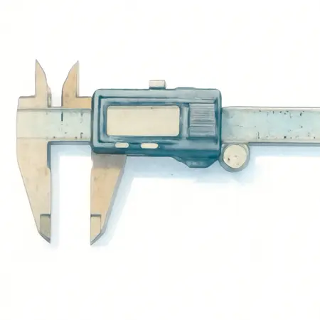 Water color illustrative image of a generic 6 in. Digital Caliper