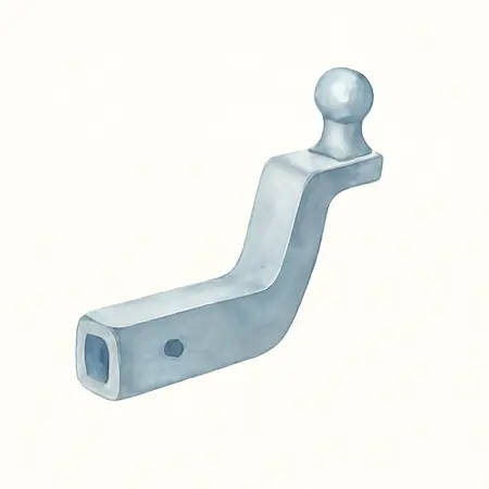 Water color illustrative image of a generic 6 in. Drop / 5 in. Rise Hitch Mount