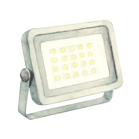 Water color illustrative image of a generic 6 in. LED Flood Light
