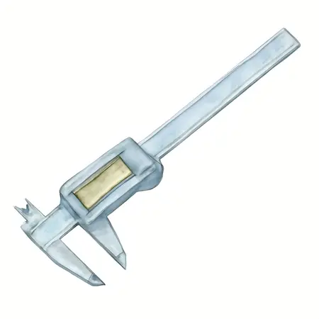 Water color illustrative image of a generic 6 in. Long Reach Digital Caliper