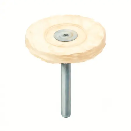 Water color illustrative image of a generic 6 in. Loose Cotton Buffing Wheel