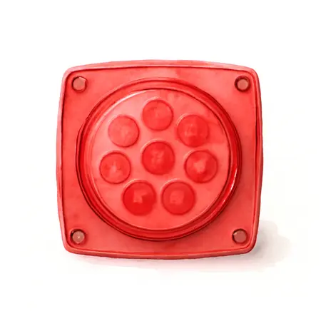 Water color illustrative image of a generic 6 in. Submersible LED Stop/Turn Trailer Tail Light