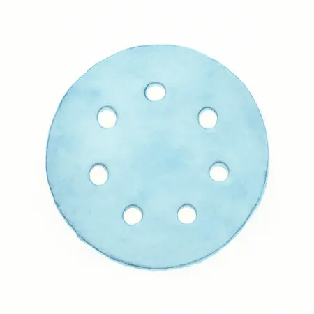 Water color illustrative image of a generic 6 in. 1000 Grit Hook and Loop 6-Hole Pattern Sanding Discs with Zirconia Grain, 5 Pack