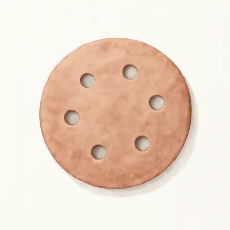 Water color illustrative image of a generic 6 in., 100 Grit PSA Sanding Discs with Zirconia Alumina Grain, 5-Pack