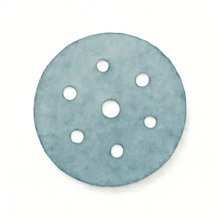 Water color illustrative image of a generic 6 in. 150 Grit Hook and Loop 6-Hole Pattern Sanding Discs with Zirconia Grain, 5 Pack