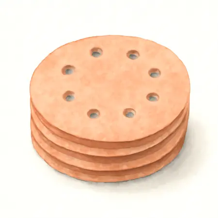 Water color illustrative image of a generic 6 in., 150 Grit PSA Sanding Discs with Zirconia Alumina Grain, 5-Pack