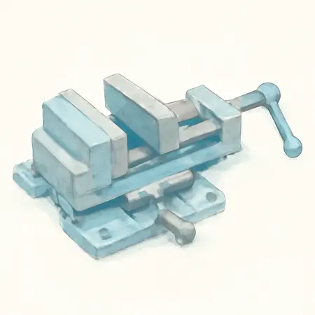 Water color illustrative image of a generic 6 in. Cross Slide Vise