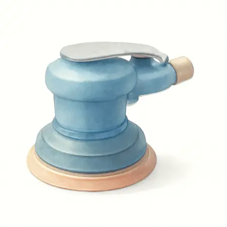 Water color illustrative image of a generic 6 in. Self-Vacuuming Random Orbit Air Sander