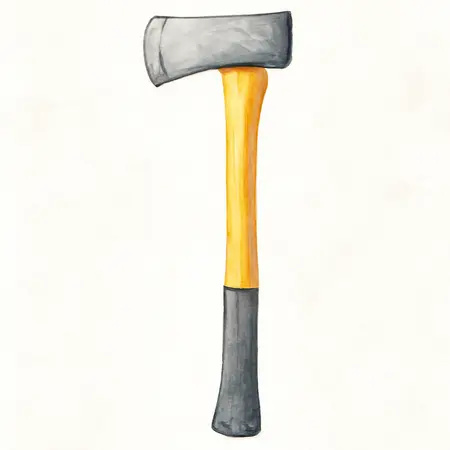 Water color illustrative image of a generic 6 lb. Fiberglass Splitting Maul